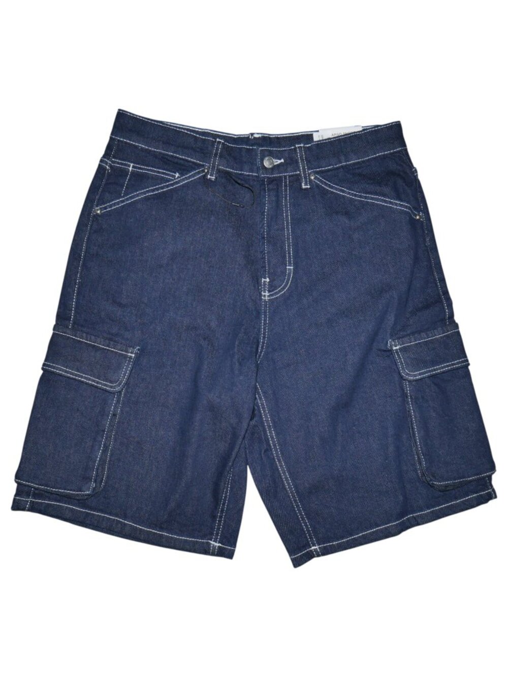 Zara Baggy Cargo Jean Shorts Men's Size 31 Dark Rinse Denim Jorts NWT
